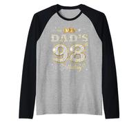 It's My Dad's 98th Birthday 98 Years Old Father's Birthday Raglan Baseball Tee