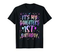 It's My Daughter's 1st Birthday Colorful Happy 1 year Old T-Shirt