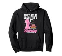 It's My Daughter's 1st Birthday Cute Bday Girl Party Pullover Hoodie