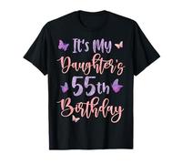 It's My Daughter's 55th Birthday Butterfly Happy 55 Year Old T-Shirt