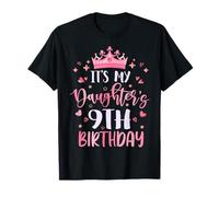 It's My Daughter's 9th Birthday Pink Happy 9 Years Old T-Shirt