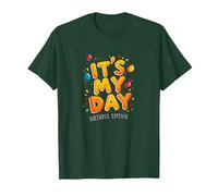 Its My Day Birthday Edition Festive Celebration Quote T-Shirt, Men, Forest Green, M