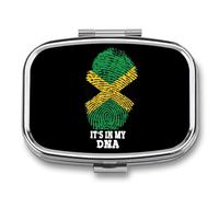It's My DNA Jamaican Flag Cute Travel Pill Organizer Portable Small Square Medicine Case Box for Pocket Purse