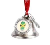 It's My DNA Jamaican Flag Printed Christmas Bells for Decoration Silver Jingle Ringbell Xmas Tree Hanging Ornament