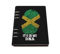 It's My DNA Jamaican Flag Trendy Notebook Binder A5 Slim Foldable Binder 6 Metal Ring Refillable Paper Notepad