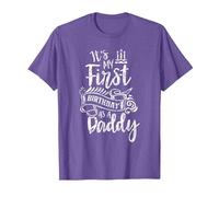 It's My First Birthday As A Daddy Party Dad Father Papa T-Shirt, Men, Purple Heather, Medium