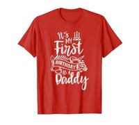 It's My First Birthday As A Daddy Party Dad Father Papa T-Shirt, Men, Red, Large