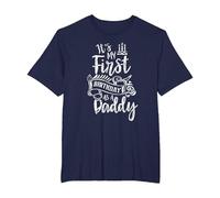It's My First Birthday As A Daddy Party Dad Father Papa T-Shirt, Men's Big and Tall, Navy Blue, 6X Tall