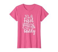 It's My First Birthday As A Daddy Party Dad Father Papa T-Shirt, Women, Pink Heather, Large
