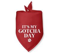 It's My Gotcha Day Dog Bandana Adopt Me Bandanas for Dogs Adoption Gotcha Day Adopted Baby Dog Announcement Adopt Me Pets Scarf for Small Medium Dogs & Cats