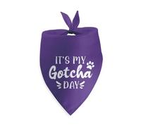 It's My Gotcha Day Dog Bandana Happy Gotcha Day Gifts for Large Medium Small Dogs Funny Birthday Dog Bandana Photo Prop Pet Scarf Accessories Christmas Puppy Gifts