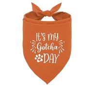 It's My Gotcha Day Dog Bandana, Orange Dog Bandana, Pet Dog Scarf Accessories, Pet Dog Triangle Scarf, Funny Cute Dog Bandana, Dog Bandana for Small Medium Large Dogs, Dog Bandana Pet Scarf (E15)