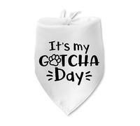 It's My Gotcha Day Mother Puppers Happy Adoption Day Dog Bandana Puppy Scarf Bibs Photo Props Accessories for Pet Lovers Gifts