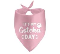It's My Gotcha Day Pink Dog Bandana Adoption Day for Dogs Pet Bandanas Accessories for Dog Lovers Pet Scarf