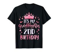 It's My Granddaughter's 2nd Birthday Pink 2 Years Old T-Shirt