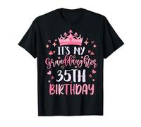 It's My Granddaughter's 35th Birthday Pink 35 Years Old T-Shirt