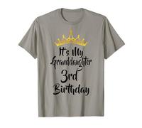 It's My Granddaughter's 3rd Birthday Crown 3 Years Old T-Shirt