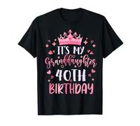 It's My Granddaughter's 40th Birthday Pink 40 Years Old T-Shirt