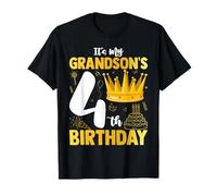 It's My Grandson's 4th Birthday Happy 4 Years Old T-Shirt