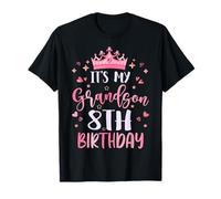 It's My Grandson's 8th Birthday Pink 8 Years Old T-Shirt
