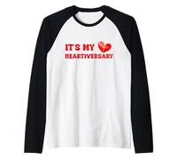 It's My Heartiversary CHD Awareness Hearts Diseases Surgery Raglan Baseball Tee