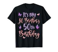 It's My Lil Brother's 50th Birthday Butterfly 50 Years Old T-Shirt