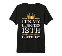 It's My Lil Sister's 12th Birthday Happy 12 Years Old Premium T-Shirt
