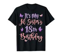 It's My Lil Sister's 18th Birthday Butterfly 18 Years Old T-Shirt
