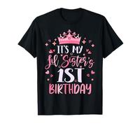 It's My Lil Sister's 1st Birthday Pink Happy 1 Years Old T-Shirt