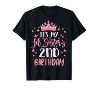 It's My Lil Sister's 2nd Birthday Pink Happy 2 Years Old T-Shirt