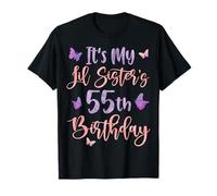 It's My Lil Sister's 55th Birthday Butterfly 55 Years Old T-Shirt