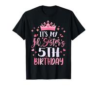 It's My Lil Sister's 5th Birthday Pink Happy 5 Years Old T-Shirt