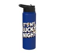 It's My Lucky Night Lucky Casino Stainless Steel Insulated Water Bottle