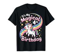 It's My Magical 4th Birthday 4 Years Old Unicorn Birthday T-Shirt