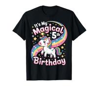 It's My Magical 5th Birthday 5 Years Old Unicorn Birthday T-Shirt