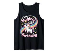 It's My Magical 5th Birthday 5 Years Old Unicorn Birthday Tank Top