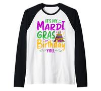 It's My Mardi Gras Birthday Y'all Raglan Baseball Tee
