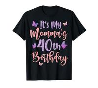 It's My Momma's 40th Birthday Butterfly Happy 40 Years Old T-Shirt