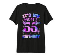 It's My Mom's 55th Birthday Butterfly Happy 55 Years Old Premium T-Shirt