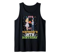 It's My Nephew's 18th Birthday 18 Years Old Aunt Boy Party Tank Top