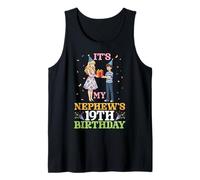 It's My Nephew's 19th Birthday 19 Years Old Aunt Boy Party Tank Top