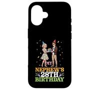 It's My Nephew's 28th Birthday 28 Years Old Aunt Boy Party Case for iPhone 16