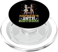 It's My Nephew's 28th Birthday 28 Years Old Aunt Boy Party PopSockets PopGrip for MagSafe