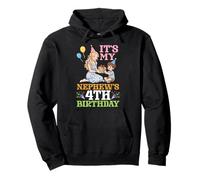 It's My Nephew's 4th Birthday 4 Years Old Aunt Boy Party Pullover Hoodie