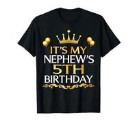 It's My Nephew's 5th Birthday Happy Birthday 5 Years Old T-Shirt