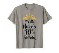 It's My Niece's 10th Birthday Crown Happy 10 Years Old T-Shirt