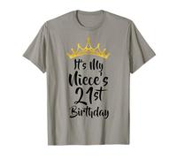 It's My Niece's 21st Birthday Crown Happy 21 Years Old T-Shirt