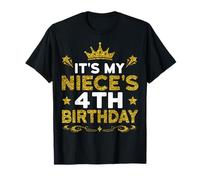 It's My Niece's 4th Birthday Happy Birthday 4 Years Old T-Shirt