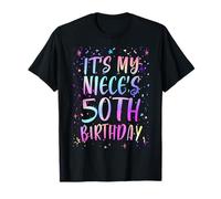 It's My Niece's 50th Birthday Colorful Happy 50 Years Old T-Shirt