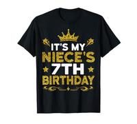 It's My Niece's 7th Birthday Happy Birthday 7 Years Old T-Shirt